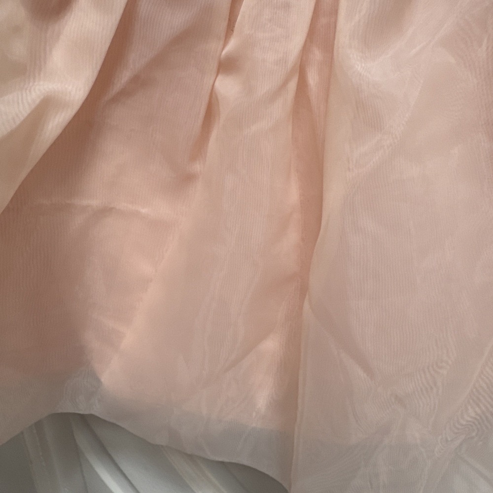 LIMI Give You The Best Pink Peach Lined Dress‎ Korea Textured Poly Skirt Party - Picture 7 of 9